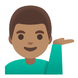 Google(Android) Man Tipping Hand: Medium Skin Tone Emoji