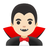 Google(Android) Man Vampire: Light Skin Tone Emoji