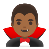 Google(Android) Man Vampire: Medium-Dark Skin Tone Emoji