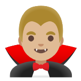 Google(Android) Man Vampire: Medium-Light Skin Tone Emoji