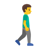 Google(Android) Man Walking Facing Right Emoji