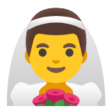 Google(Android) Man With Veil Emoji