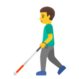 Google(Android) Man With White Cane Emoji