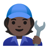 Google(Android) Mechanic: Dark Skin Tone Emoji