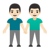 Google(Android) Men Holding Hands: Light Skin Tone Emoji