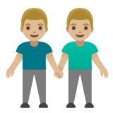 Google(Android) Men Holding Hands: Medium-Light Skin Tone Emoji