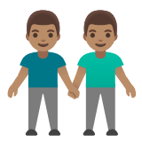 Google(Android) Men Holding Hands: Medium Skin Tone Emoji