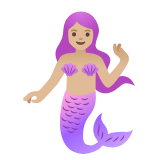 Google(Android) Mermaid: Medium-Light Skin Tone Emoji