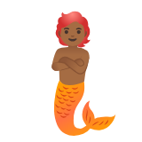 Google(Android) Merperson: Medium-Dark Skin Tone Emoji