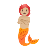 Google(Android) Merperson: Medium-Light Skin Tone Emoji