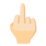 Google(Android) Middle Finger: Light Skin Tone Emoji