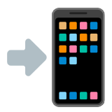 Google(Android) Mobile Phone With Arrow Emoji