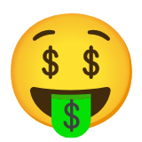 Google(Android) Money-Mouth Face Emoji