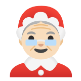 Google(Android) Mrs. Claus: Light Skin Tone Emoji