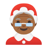 Google(Android) Mrs. Claus: Medium-Dark Skin Tone Emoji