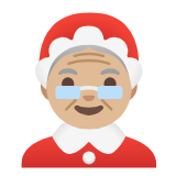 Google(Android) Mrs. Claus: Medium-Light Skin Tone Emoji