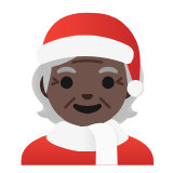 Google(Android) Mx Claus: Dark Skin Tone Emoji