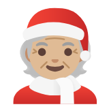 Google(Android) Mx Claus: Medium-Light Skin Tone Emoji