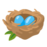 Google(Android) Nest With Eggs Emoji