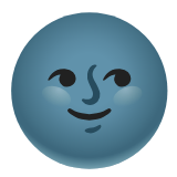 Google(Android) New Moon Face Emoji