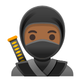 Google(Android) Ninja: Medium-Dark Skin Tone Emoji