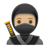 Google(Android) Ninja: Medium-Light Skin Tone Emoji