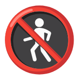 Google(Android) No Pedestrians Emoji