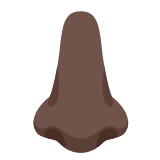 Google(Android) Nose: Dark Skin Tone Emoji