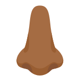 Google(Android) Nose: Medium-Dark Skin Tone Emoji