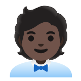 Google(Android) Office Worker: Dark Skin Tone Emoji