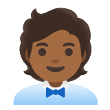 Google(Android) Office Worker: Medium-Dark Skin Tone Emoji