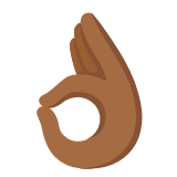 Google(Android) Ok Hand: Medium-Dark Skin Tone Emoji