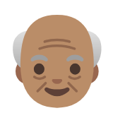 Google(Android) Old Man: Medium Skin Tone Emoji