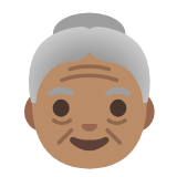 Google(Android) Old Woman: Medium Skin Tone Emoji