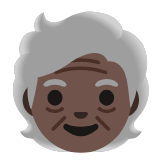 Google(Android) Older Person: Dark Skin Tone Emoji