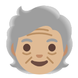 Google(Android) Older Person: Medium-Light Skin Tone Emoji