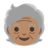 Google(Android) Older Person: Medium Skin Tone Emoji