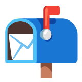 Google(Android) Open Mailbox With Raised Flag Emoji