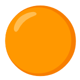 Google(Android) Orange Circle Emoji