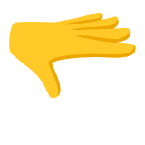 Google(Android) Palm Down Hand Emoji