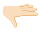 Google(Android) Palm Down Hand: Light Skin Tone Emoji