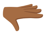 Google(Android) Palm Down Hand: Medium-Dark Skin Tone Emoji