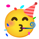 Google(Android) Partying Face Emoji