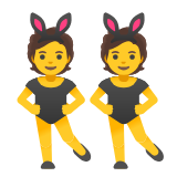 Google(Android) People With Bunny Ears Emoji