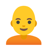 Google(Android) Person: Bald Emoji