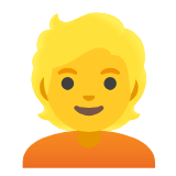 Google(Android) Person: Blond Hair Emoji