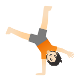 Google(Android) Person Cartwheeling: Light Skin Tone Emoji