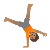 Google(Android) Person Cartwheeling: Medium Skin Tone Emoji