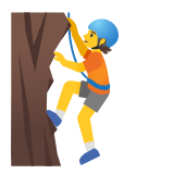 Google(Android) Person Climbing Emoji