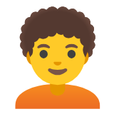 Google(Android) Person: Curly Hair Emoji